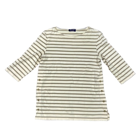 Saint James Made in France Striped 3/4 Sleeve Nautical Top - Picture 1 of 4